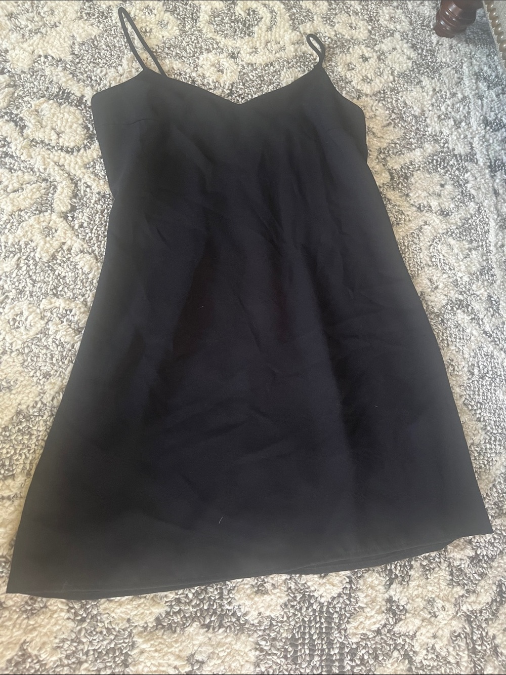 Black Spaghetti-Strap Slip Dress